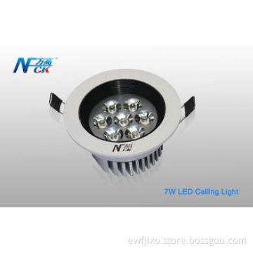 120v 7w Round Aluminum LED Ceiling Light For Office , Ra 90